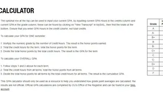 Oakland GPA Calculator screenshot