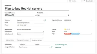 Odoo CRM screenshot