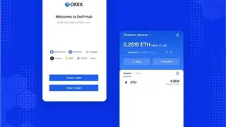 OKEx DeFi Hub screenshot