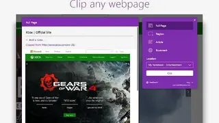 Onenote Web Clipper screenshot