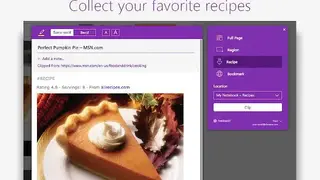 Onenote Web Clipper screenshot