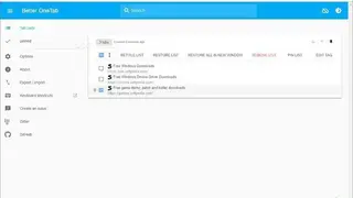 OneTab screenshot