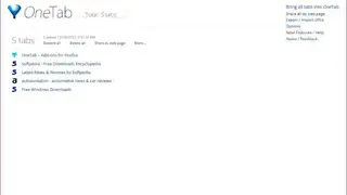OneTab screenshot