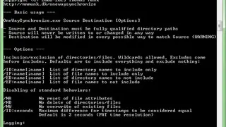 OneWaySynchronize screenshot