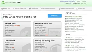 Online Domain Tools screenshot