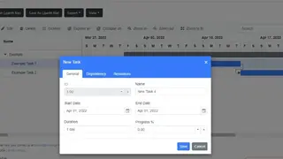 Online Gantt screenshot