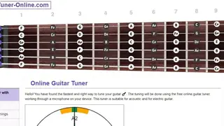 Online Guitar Tuner screenshot