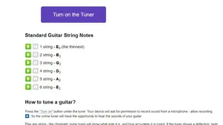 Online Guitar Tuner screenshot