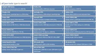 Online JSON Tools screenshot