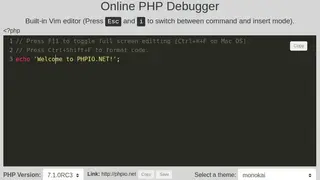 Online PHP Debugger screenshot