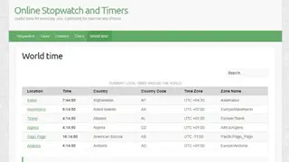 Online Stopwatch and Timers screenshot