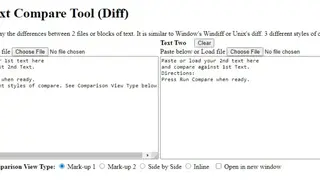 Online Text Compare screenshot