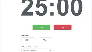 Online timer screenshot
