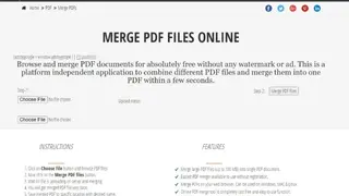 OnlineFreeware PDF Merge screenshot