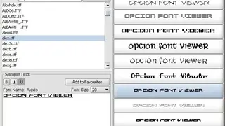 Opcion Font Viewer screenshot