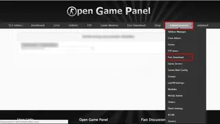 Open Game Panel screenshot