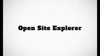 Open Site Explorer screenshot