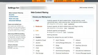 OpenDNS screenshot