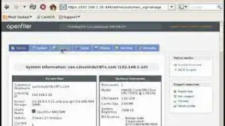 Openfiler screenshot