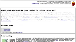 OpenGazer screenshot