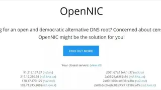 OpenNIC DNS screenshot