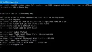OpenSSL screenshot