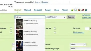 Opensubtitles screenshot