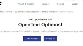 Opentext Optimost screenshot