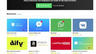 Opera Add-ons screenshot