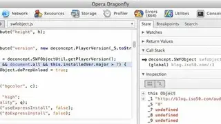 Opera Dragonfly screenshot