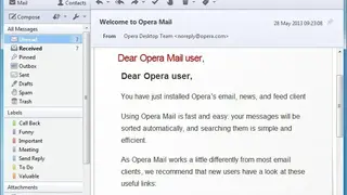 Opera Mail screenshot