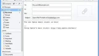 Opera Mail screenshot