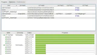 Ophcrack screenshot