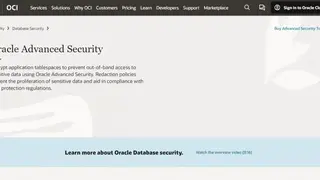 Oracle Advanced Security screenshot