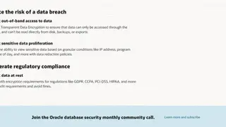 Oracle Advanced Security screenshot