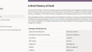 Oracle Cloud PaaS screenshot