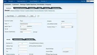 Oracle CRM screenshot
