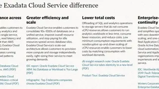 Oracle Exadata Cloud Service screenshot