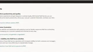Oracle Field Service screenshot