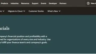 Oracle Fusion Financial Management screenshot
