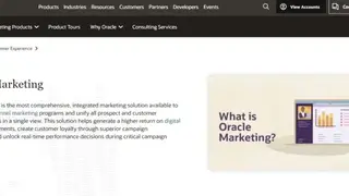 Oracle Marketing screenshot