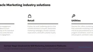 Oracle Marketing screenshot