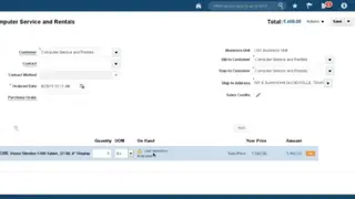 Oracle SCM screenshot