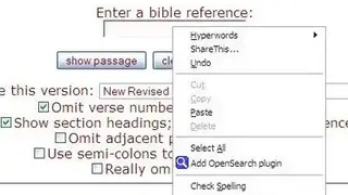 Oremus Bible Browser screenshot