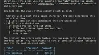 Org-mode screenshot