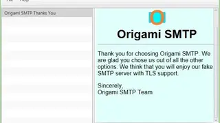 Origami SMTP screenshot