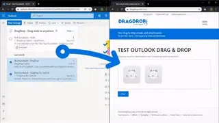 Outlook Drag & Drop to Browser screenshot