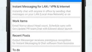 Output Messenger screenshot