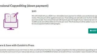Outskirts Press screenshot