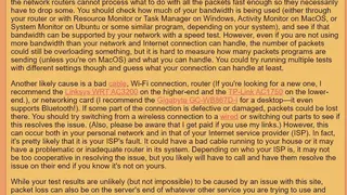 Packet Loss Test screenshot